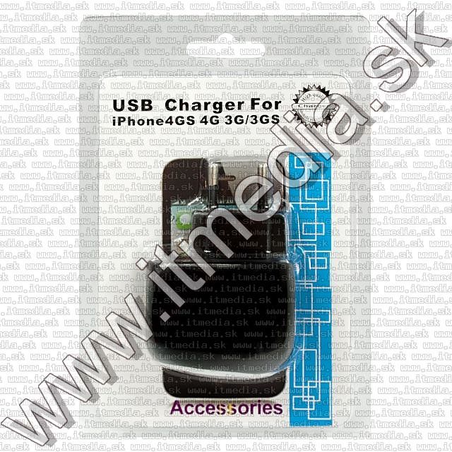 Image of Universal USB iPhone 230V charger Black INFO! (3100UH) (IT8253)