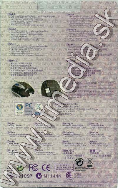 Image of BenQ L450 Laser Optical Mouse USB 1600dpi (IT4619)