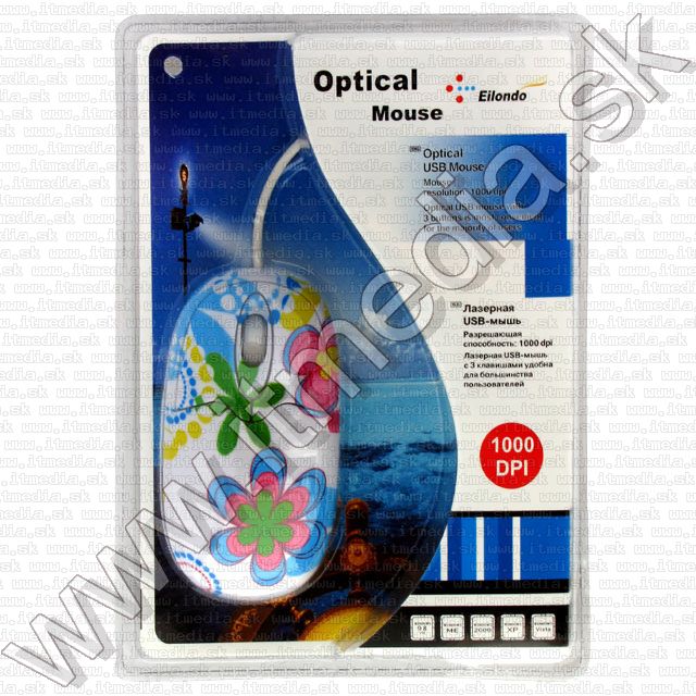 Image of Eilondo Optical Mouse USB *Flowers* (IT7106)