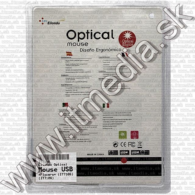 Image of Eilondo Optical Mouse USB *Flowers* (IT7106)