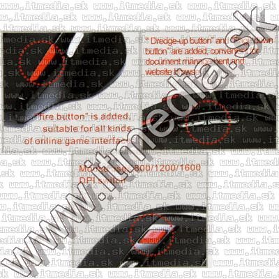 Image of Gaming Optical Mouse USB 1600dpi (IT7841)