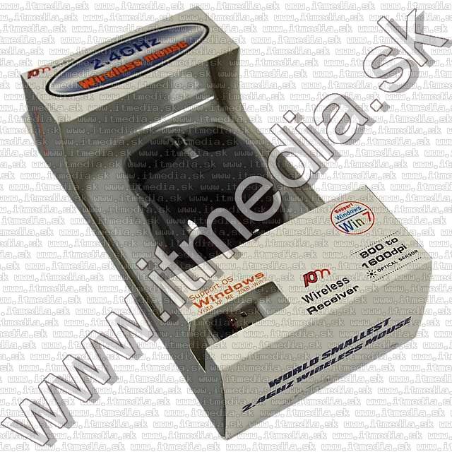 Image of Optical Mouse WIRELESS 2.4GHz 1600dpi *Black* (IT7801)