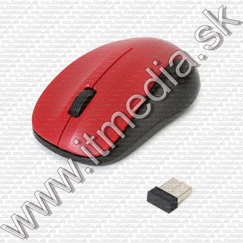 Image of Omega optikai egér Vezeték Nélküli (412WR) *Piros* 1000dpi (42981) (IT11954)