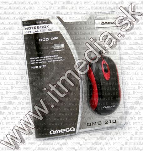 Image of Omega Optical Mouse USB (OM 210) *Black-Red* (IT8832)
