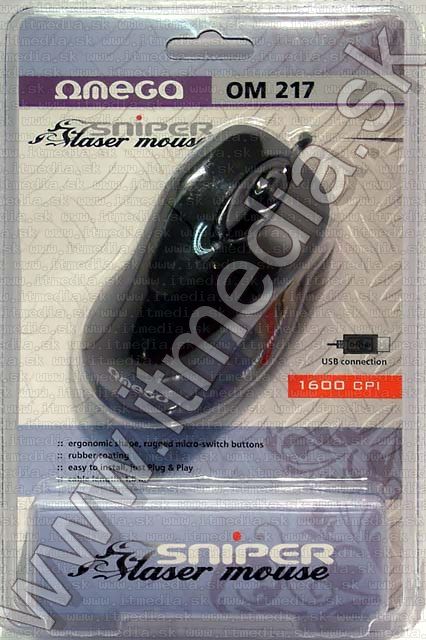 Image of Omega Laser Optical Mouse USB (OM 217) 1600dpi (IT4562)