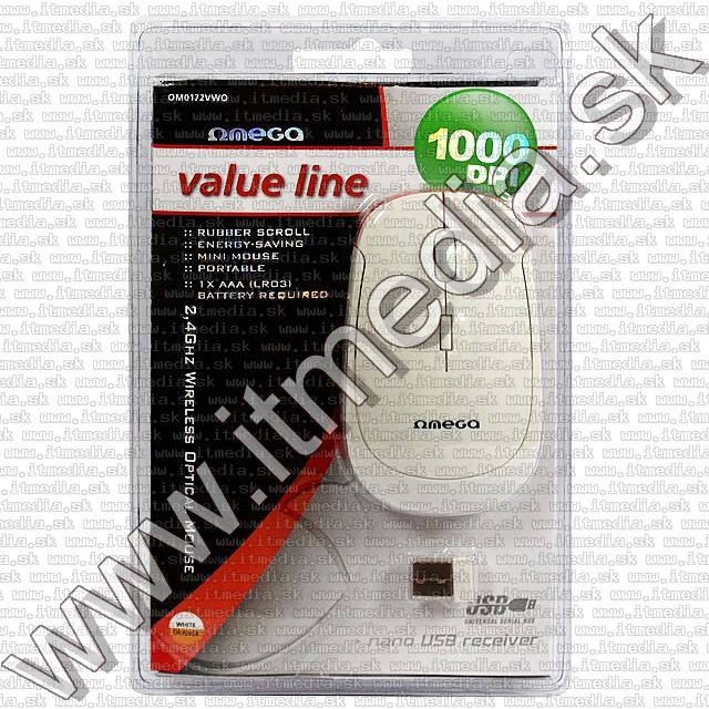 Image of Omega Optical Mouse WIRELESS 2.4GHz (OM 172) 1000dpi WHITE (IT8053)