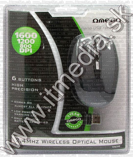 Image of Omega Optical Mouse WIRELESS 2.4GHz (OM 398) 1600dpi (IT5650)
