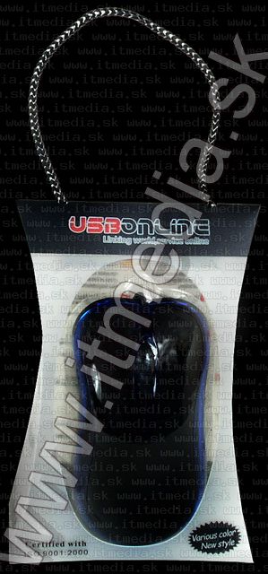 Image of USB-Online Optical mouse in Gift Bag *Black-Blue* (IT5097)