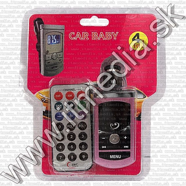 Image of Car FM MP3-WMA player 2-in-1 SDHC-USB, 12-24V (Pink) INFO! (IT8983)