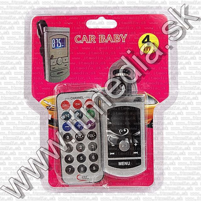 Image of Car FM MP3-WMA player 2-in-1 SDHC-USB, 12-24V (Silver) INFO! (IT8985)