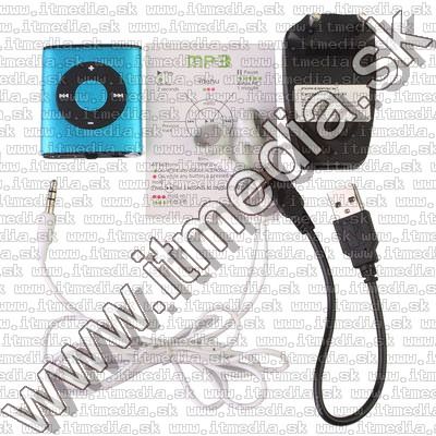 Image of Metal mini MP3 Player *microSD* *Baby Blue* (IT7766)