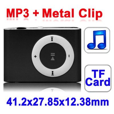 Image of Metal mini MP3 Player *microSD* *Black* (IT7764)