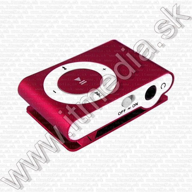 Image of Fém mini MP3 lejátszó *microSD* Piros (IT7765)