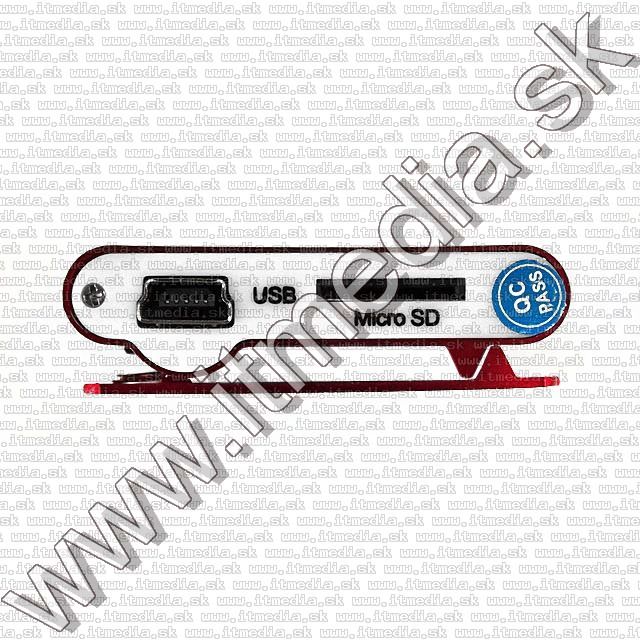 Image of Fém mini MP3 lejátszó *microSD* Piros (IT7765)