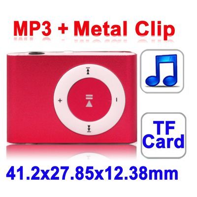 Image of Fém mini MP3 lejátszó *microSD* Piros (IT7765)