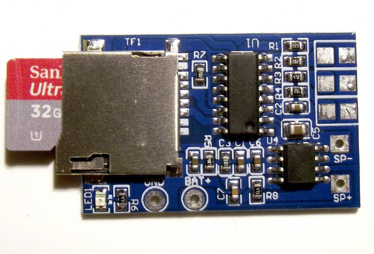 Image of DIY MP3 decoder board microSD 5V 2W MONO (IT12169)