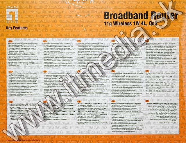Image of Level1 54 Mbit Wlan Router **1W** WBR-3408 (IT5256)