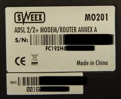 Image of Sweex wired ADSL2 ROUTER ANNEX A (IT4011)