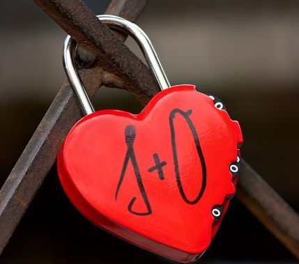 Image of Stanley Travel Padlock numeric Heart (Love and Friendship) (IT14016)