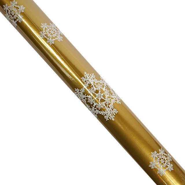 Image of Gift Wrap Paper *Christmas Gold Snow* 2m x 70cm (IT3302)