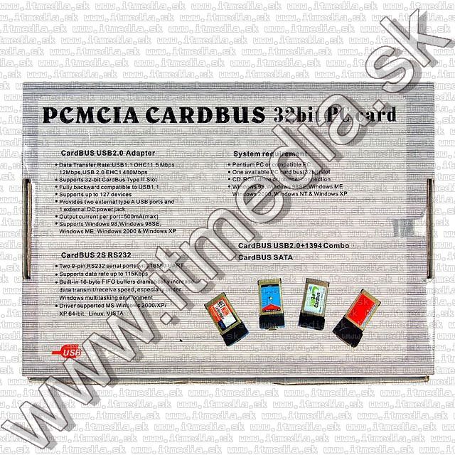 Image of PCMCIA 10-100 Mbit (Cardbus) Network Card (IT7798)