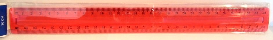 Image of Piros Műanyag vonalzó 30cm (IT11389)