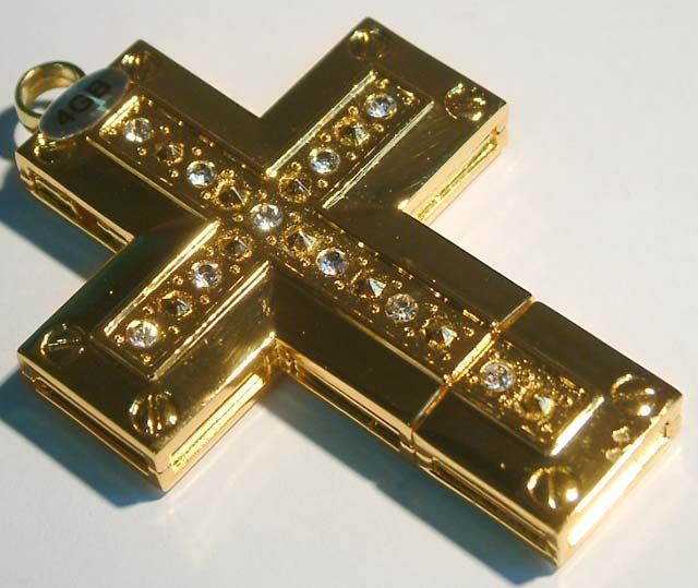 Image of Metal Cross PenDrive 4GB *Gold* (IT4336)