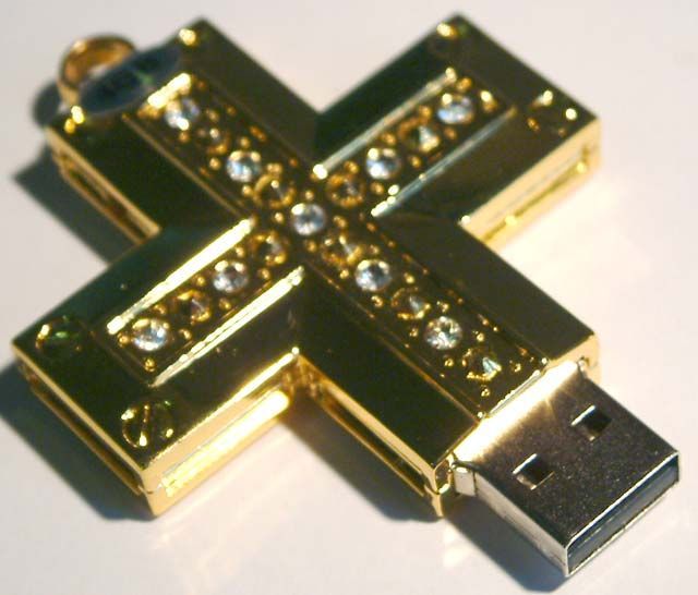 Image of Metal Cross PenDrive 4GB *Gold* (IT4336)
