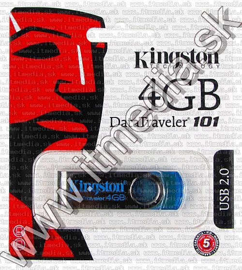 Image of Kingston USB pendrive 4GB *DT 101* Cyan (IT5425)
