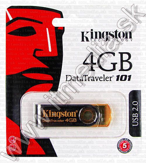 Image of Kingston USB pendrive 4GB *DT 101* Yellow (IT5427)