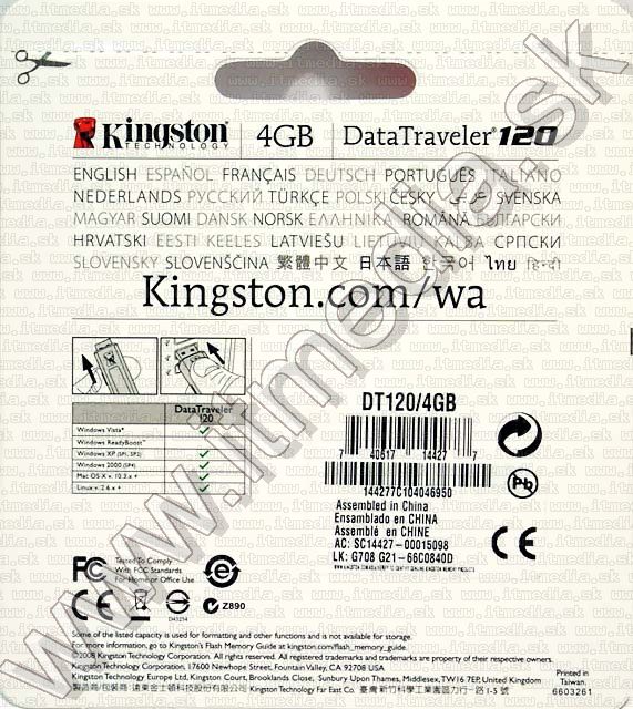 Image of Kingston USB pendrive 4GB *DT 120* (IT3895)