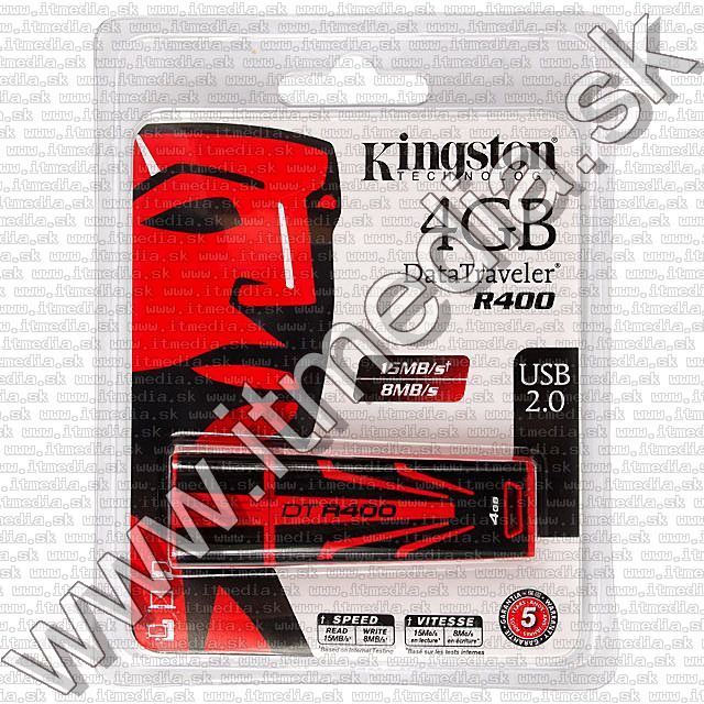 Image of Kingston USB pendrive 4GB *DT R400* (IT7400)