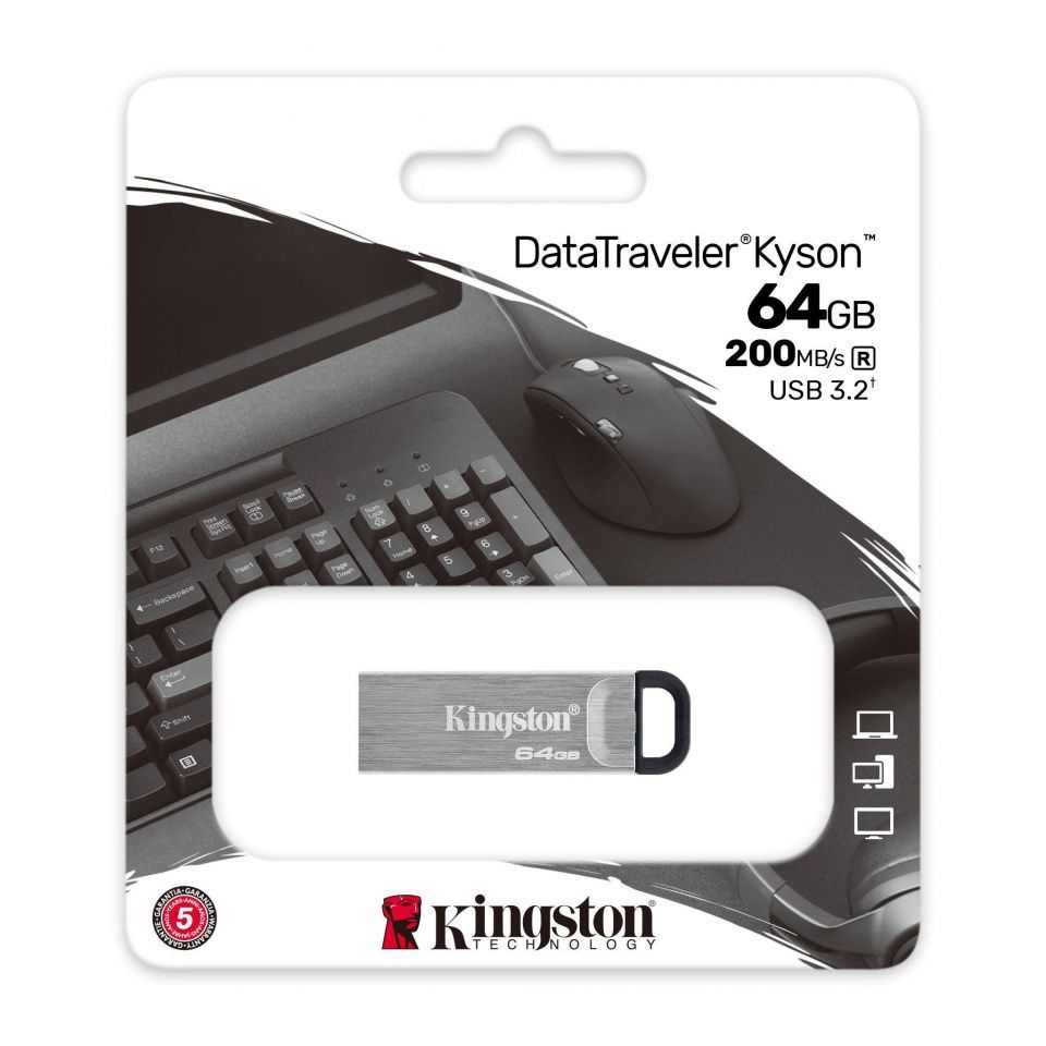 Image of Kingston USB 3.2 pendrive 64GB *KYSON* [200R] (IT14717)