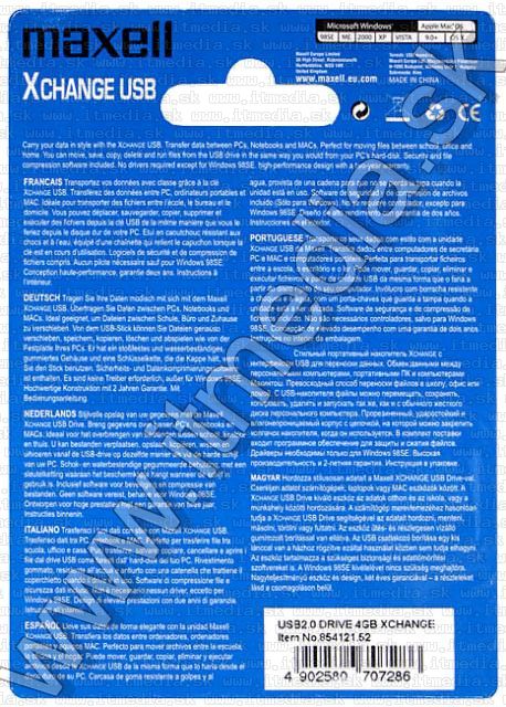 Image of Maxell Pendrive 4GB *Xchange* (IT5470)
