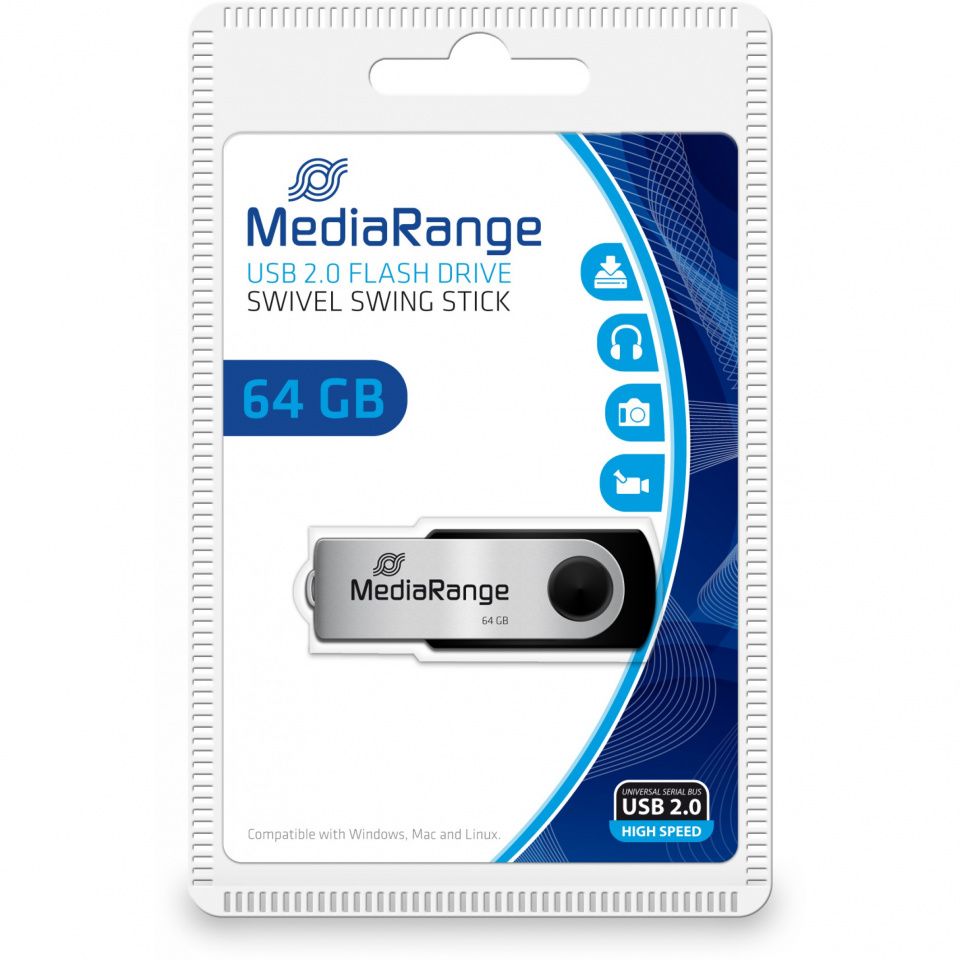 Image of MediaRange USB pendrive 64GB (MR912) (IT13931)