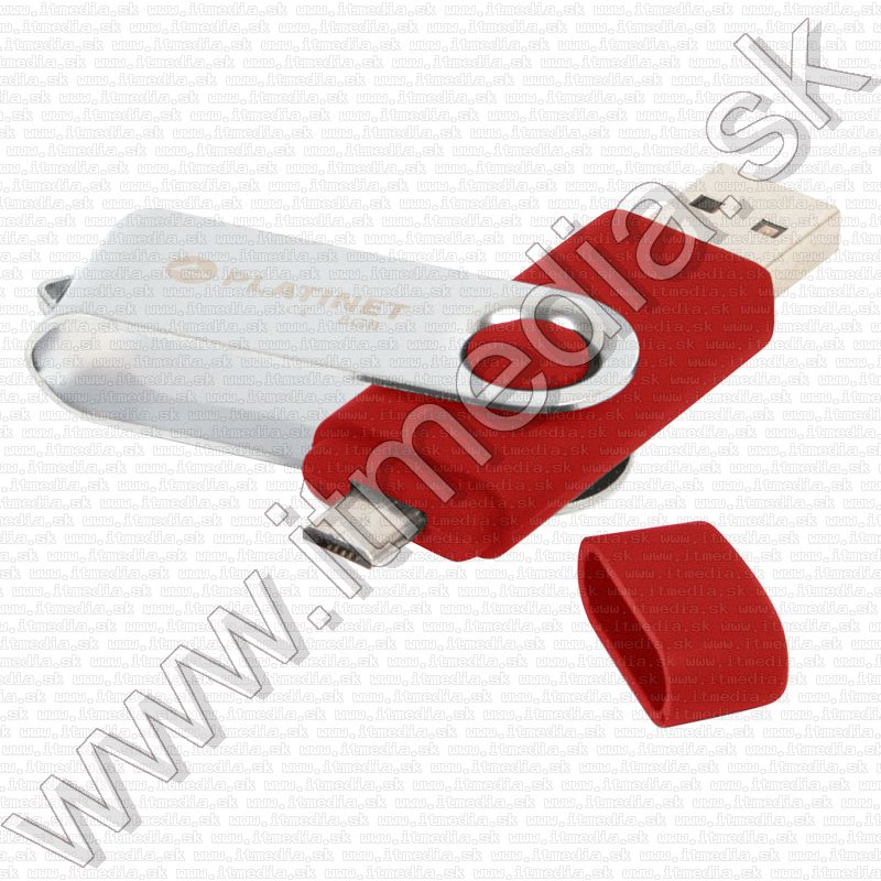 Image of Platinet USB pendrive 8GB BX-DEPO + microUSB (OTG) (43211) (13/3MBps) Red (IT13212)