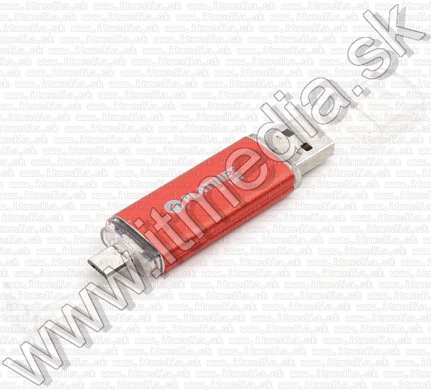 Image of Platinet USB pendrive 16GB AX-DEPO + microUSB (OTG) *Red* (43193) (15/3MBps) (IT13211)