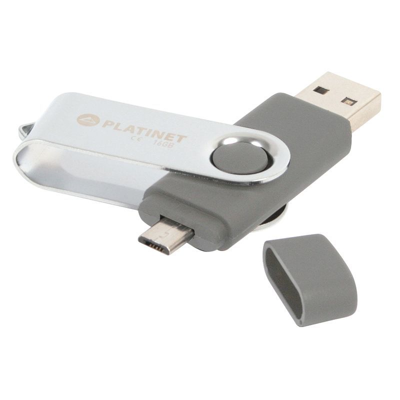 Platinet USB pendrive 32GB BX-DEPO + microUSB (OTG) (43207) (13/3MBps) Grey (IT13209) Image of Platinet USB pendrive 32GB BX-DEPO + microUSB (OTG) (43207) (13/3MBps) Grey (IT13209)