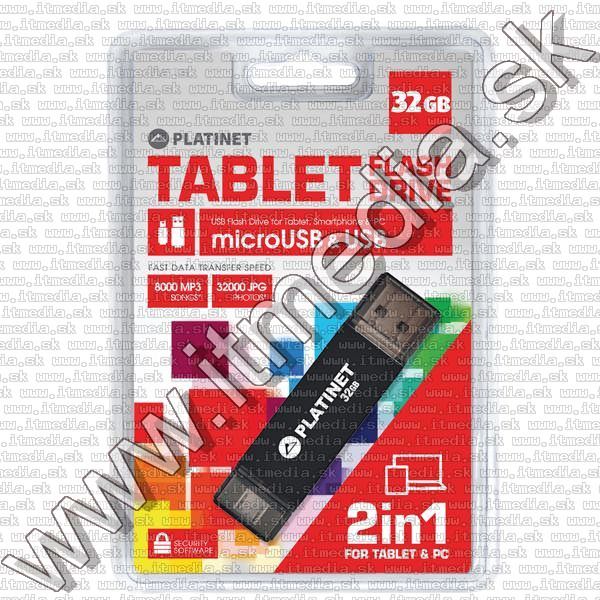 Image of Platinet USB pendrive 32GB TX-DEPO + microUSB (OTG) (41673) (IT11284)