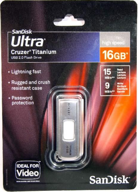 Image of Sandisk Cruzer Titanium Pendrive 16GB U3 ReadyBoost (IT3485)