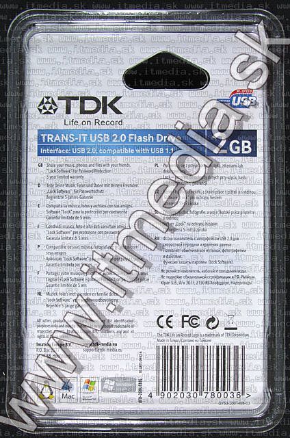 Image of TDK USB 2.0 Pendrive 2GB (IT3899)