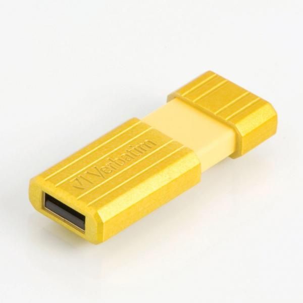 Image of Verbatim 8GB USB Pendrive PinStripe Yellow (47395) (IT8265)