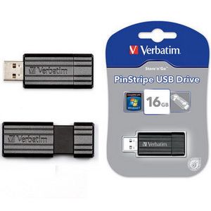 Image of Verbatim 16GB USB Pendrive PinStripe (49063)  INFO! (IT8271)