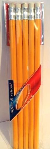 Image of Fekete grafit ceruza készlet (5 darabos) radírral (HB) (IT11363)