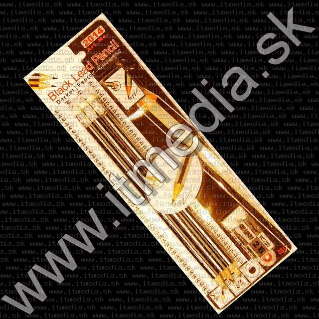 Fekete grafit ceruza készlet (6 darabos) radírral és hegyezővel (HB) (IT11769) Image of Fekete grafit ceruza készlet (6 darabos) radírral és hegyezővel (HB) (IT11769)