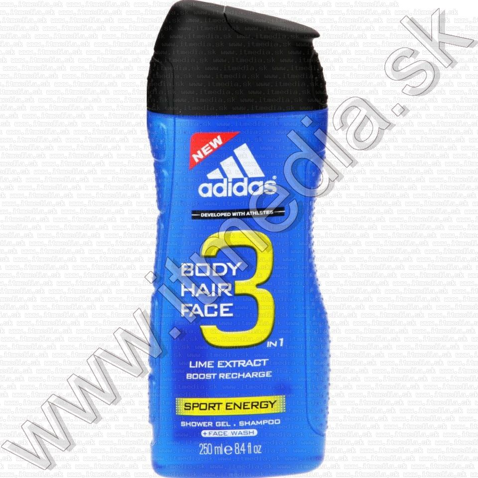 Adidas 3 az 1-ben tusfürdő Sport Energy 250ml. (IT11761) Image of Adidas 3 az 1-ben tusfürdő Sport Energy 250ml. (IT11761)