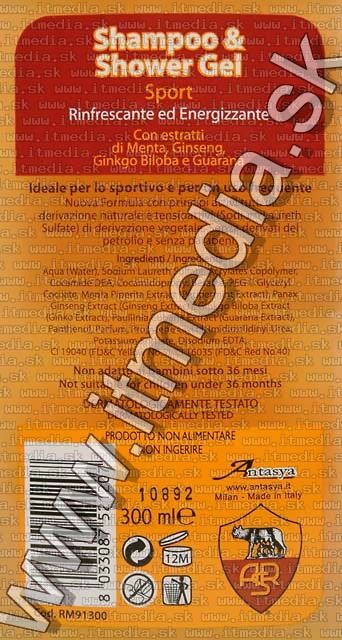 Image of AS Roma Shampoo &amp;amp;amp;amp; Shower Gel (IT5080)