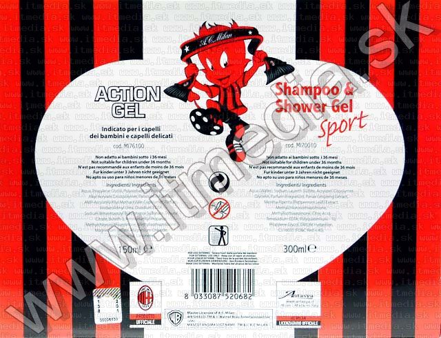 Image of AC Milan Shampoo &amp;amp;amp; Shower Gel + Action Gel (IT5072)
