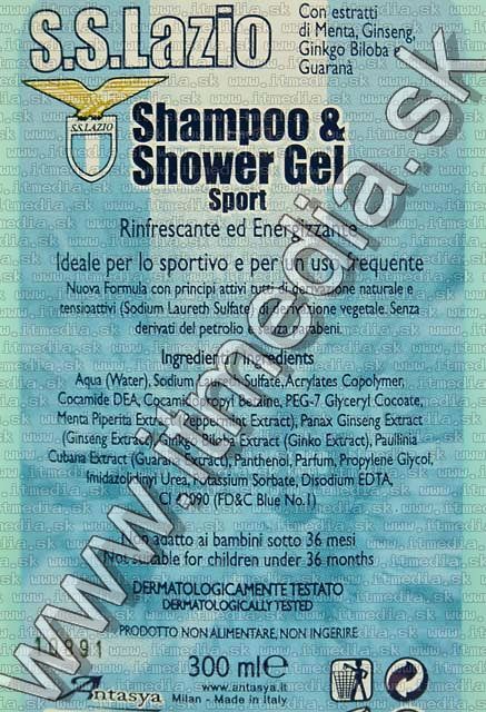 Image of S.S.Lazio Shampoo &amp;amp;amp;amp;amp; Shower Gel + Action Gel EXPIRED (IT5102)