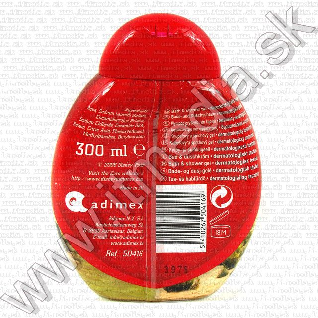 Image of Disney Cars Bath and Shower Gel 300ml (IT3221)